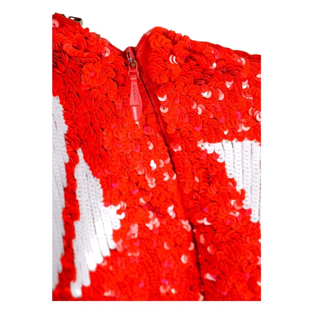 1991 Valentino Boutique Red Hibiscus  Dress, S/S 1991 Paris Runway Finale - Picture 10 of 16